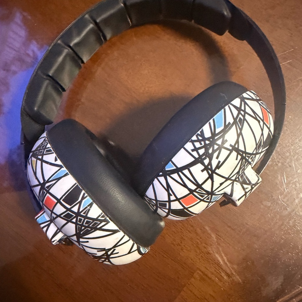 Stylish Black and White Headphones
